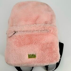 Luv Betsy by Betsy Johnson Pink Rainbow Bunny Hoodie Backpack Soft Plush